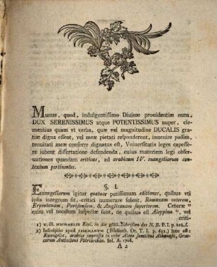 Diss. inaug. crit. de evangeliis Arabicis