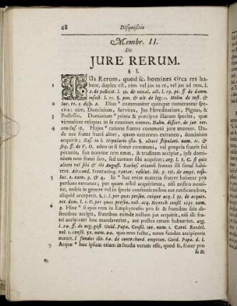 Membr. II. De Jure Rerum.