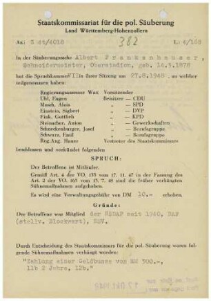Frankenhauser, Albert