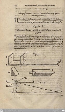 Caput XIV. Variae quaestiones circa Lente et Tubos Teledioptricos proponuntur et resoluntur.