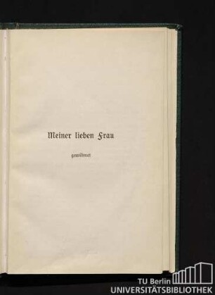 Meiner lieben Frau gewidmet