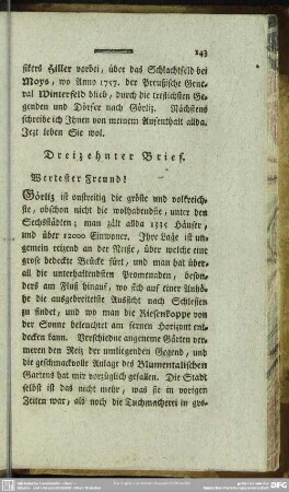 Dreizehnter Brief