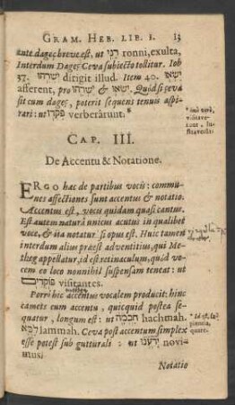 Cap. III De Accentu & Notatione.
