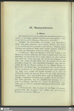 III. Montan-Industrie
