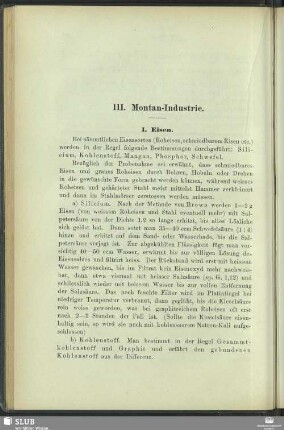 III. Montan-Industrie