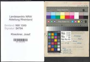 Entnazifizierung Josef Kloeckner , geb. 23.08.1913 (Bauingenieur)