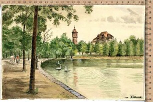 Aquarell Gemälde, Arnswalde (Choszczno)
