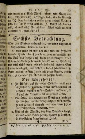 Sechste Betrachtung.