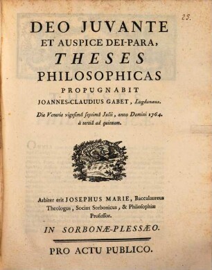 Theses philosophicas