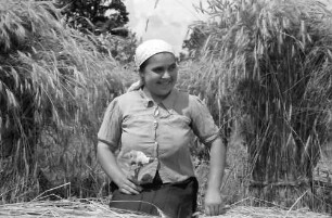Nepotrowo: Ukrainisches Mädchen zwischen Korngarben