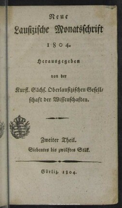 1804,7/12: Neue lausizische Monatsschrift