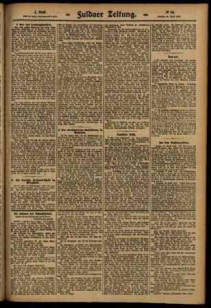 Dritte Ausgabe vom Samstag, den 26. April 1913.