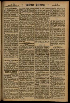 Dritte Ausgabe vom Samstag, den 26. April 1913.