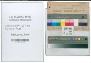 Entnazifizierung Josef Luettgens , geb. 13.06.1902 (Kreisinspektor)