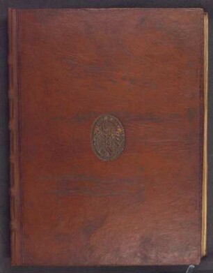 Supralibros der Stadtbibliothek mit Wappen des Kirchenpflegers Georg Friedrich Pömer (1764-1774)