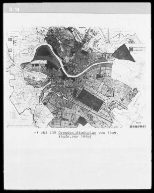 Plan von Dresden (Stadtplan von 1909)