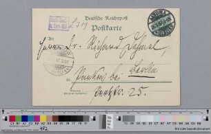 Postkarte an Richard Dehmel