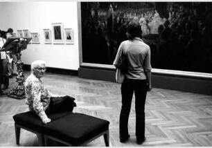 Besucher in der Ausstellung "Adolph Menzel - Gemälde und Zeichnungen" vom 04. Juli 1980 - 02. Nov. 1980 in der Nationalgalerie