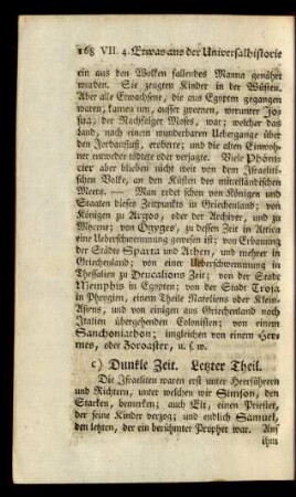 c) Dunkle Zeit. Letzter Theil.