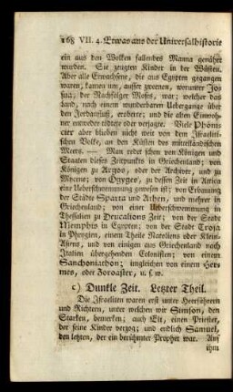 c) Dunkle Zeit. Letzter Theil.