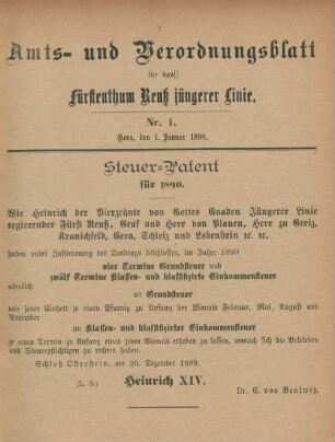 1. Januar-31. Dezember = No. 1-53