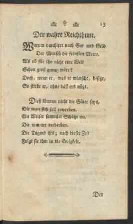 Der wahre Reichthum
