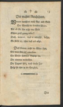 Der wahre Reichthum