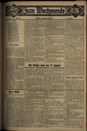 Dritte Ausgabe vom Sonntag, den 16. Februar 1930.