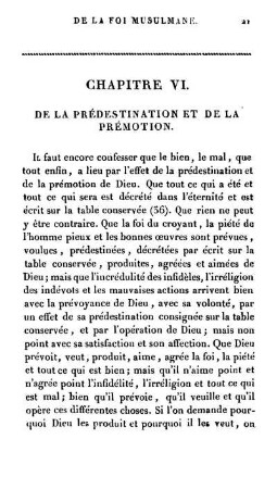 Chapitre VI. De la prédestination et de la prémotion.
