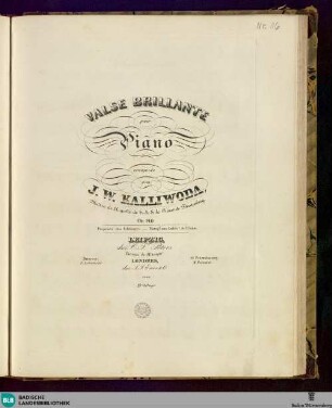 Valse brillante pour piano : Op. 140