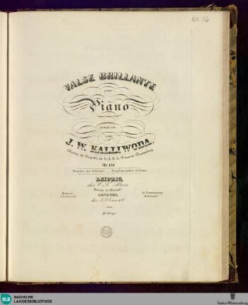 Valse brillante pour piano : Op. 140