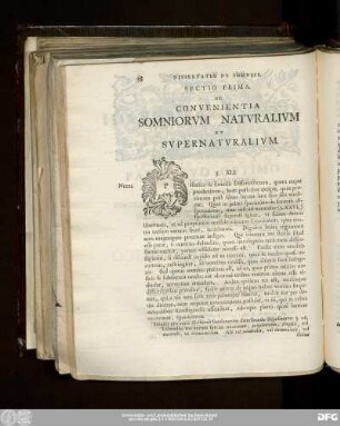 Sectio Prima. De Convenientia Somniorum Naturalium Et Supernaturalium.