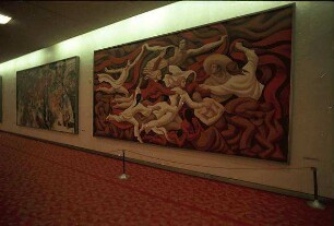 Berlin: Ost; Kulturpalast; Gemäldewand mit "Traum des Kommunisten"