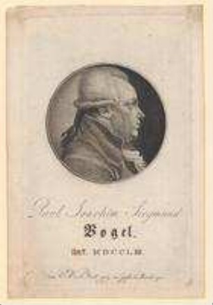 Paul Joachim Sigmund Vogel; geb. 1753