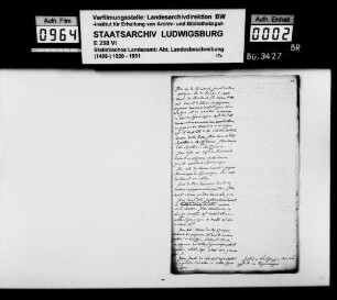 Abschriften und Auszüge [der Kanzlei des STBs] zur mittelalterlichen Adels- und Besitzgeschichte im Oberamtsbezirk und Umgebung