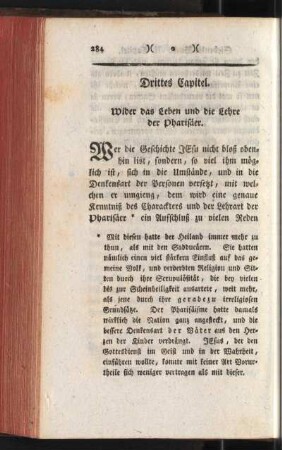 Drittes Capitel. Wider das Leben und die Lehre der Pharisäer