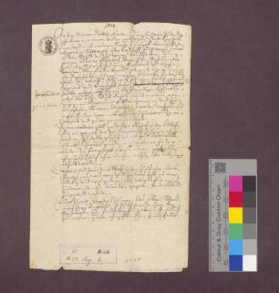 Donatio mortis causa des Johann Georg Weidenkeller, Domscholasters in Basel.