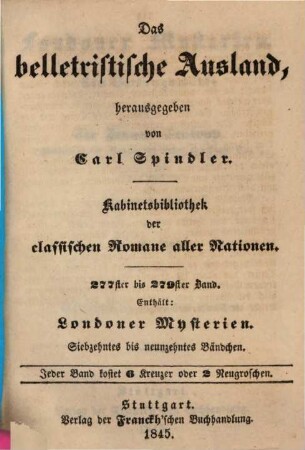 Londoner Mysterien : ein Sittengemälde, 17/19
