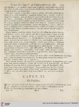 Caput VI: De Pulsibus