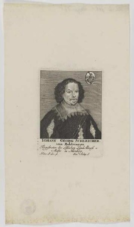 Bildnis des Iohann Georg Schleicher von Baldringen