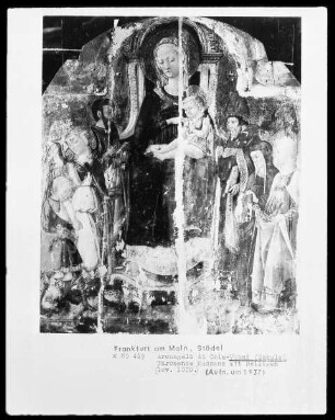 Thronende Madonna mit Heiligen