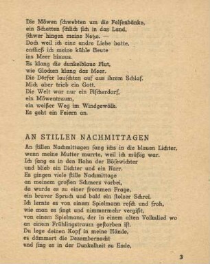 An Stillen Nachmittagen