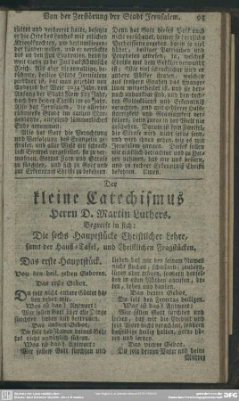 Der kleine Catechismus Herrn D. Martin Luthers