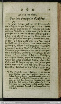 Zweyter Abschnitt. Von der Landstadt Mußkau