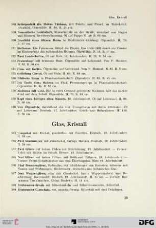 Glas, Kristall (Nr. 382-399)