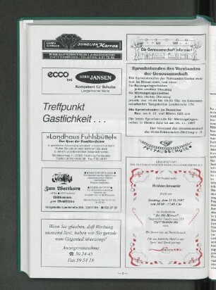 Treffpunkt Gastlichkeit ... Die Genossenschaft informiert Festausschuss