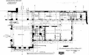 Stuttgart-Bad Cannstatt: Empfangsgebäude Verwaltungsgebäude Teil-Grundriß Erdgeschoß