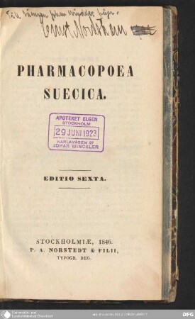 Pharmacopoea Suecica