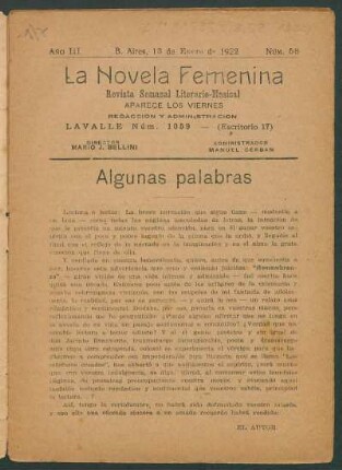 Algunas palabras