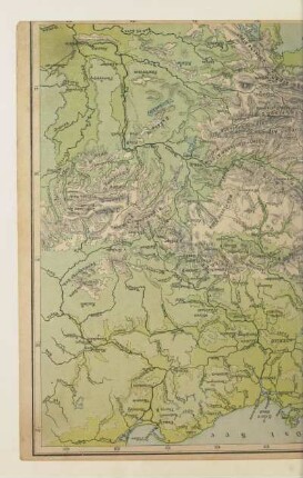 Fluss- u. Gebirgskarte von Deutschland